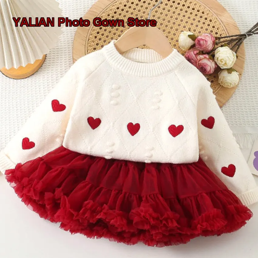 Girls Boys Knit Top Kids Autumn Winter Festive Warm Base Layer Toddler Clothes