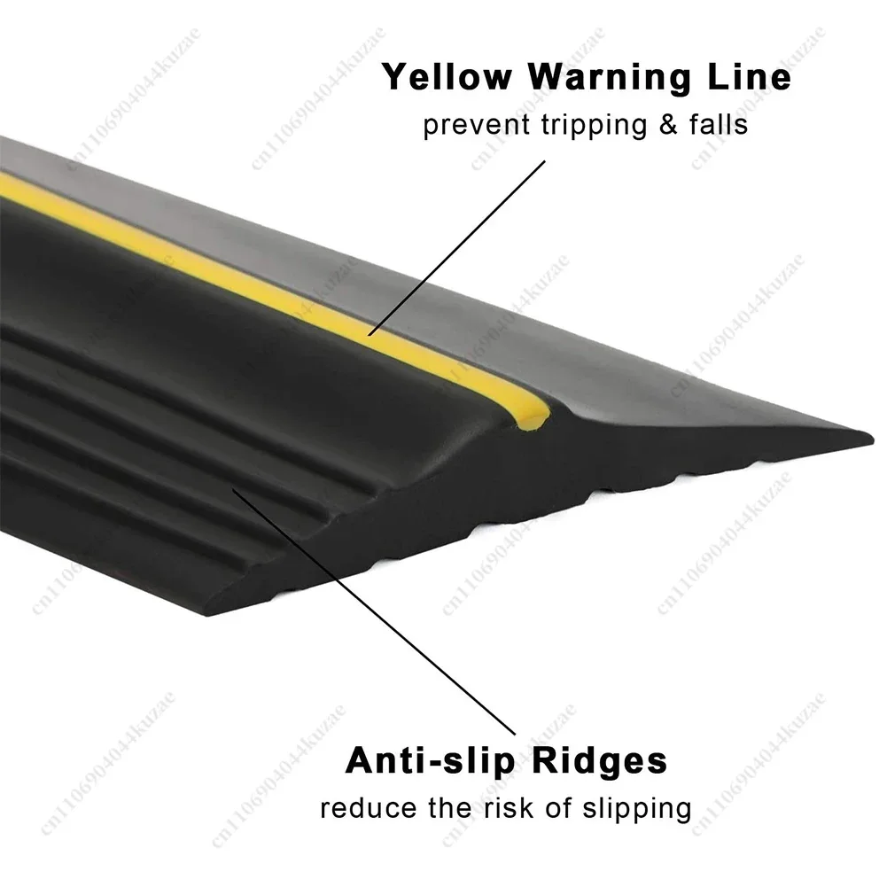 Heavy Duty Garage Door Floor Threshold Seal Strip, Waterproof Rubber Draught Rain Excluder, 3/6m Available Length