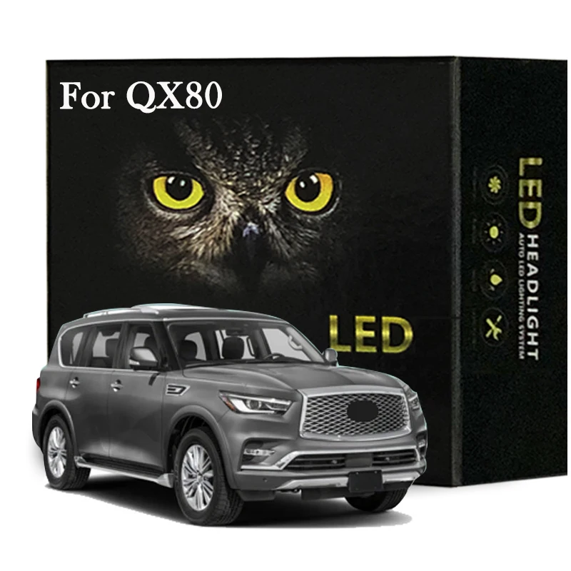 

16Pcs Car Led Interior Light Kit For Infiniti QX80 2014 2015 2016 2017 2018 2019 2020 2021 Indoor Light Canbus No Error