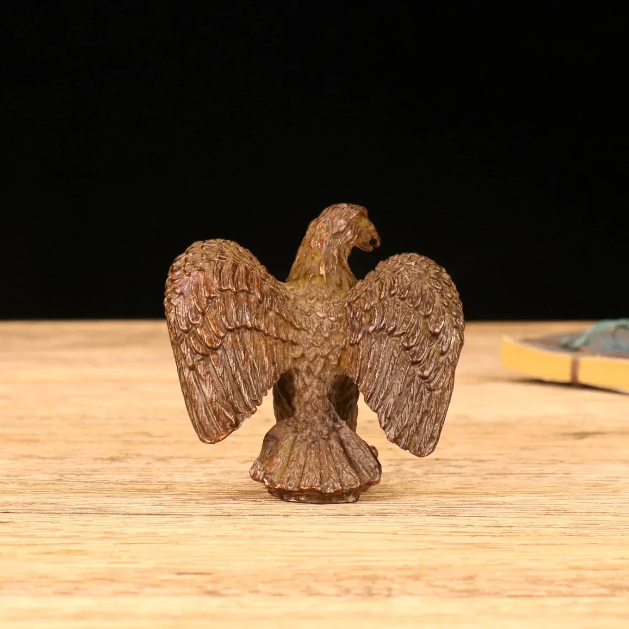 Chinese Bronze Copper Pure Brass Carving Seagle Small Statue