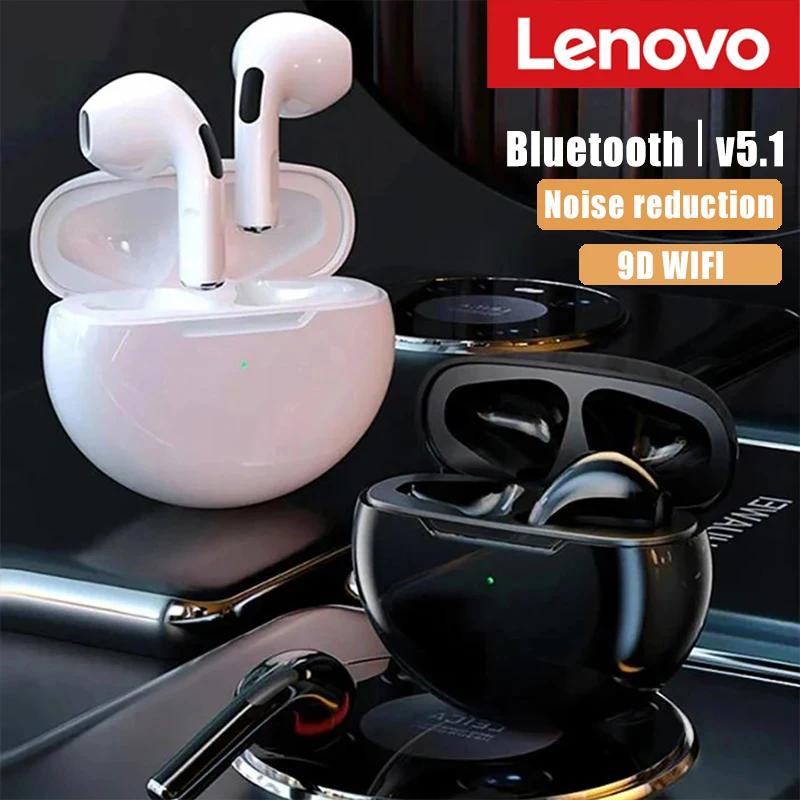 

Оригинальная Беспроводная Bluetooth-гарнитура Lenovo Pro6, TWS 5,1, умная шумоподавляющая Водонепроницаемая IP68 панорамная аудиогарнитура с басами