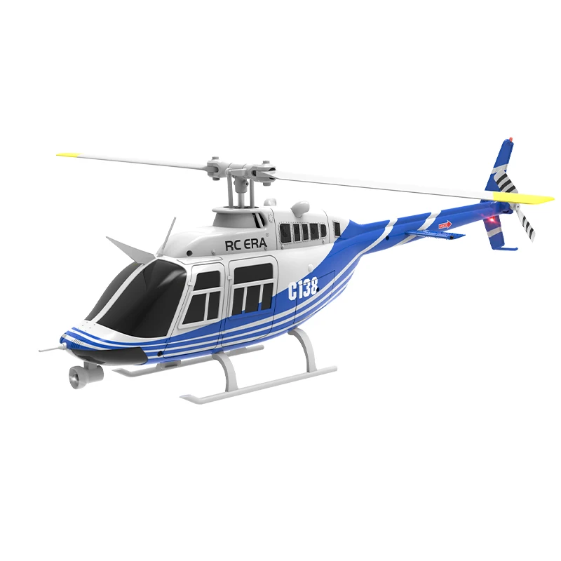 RC ERA C138 BELL206 4CH Gyro Stabilized Altitude Control Optional Optical Flow RC Helicopter Remote Control Aircraft - RTF