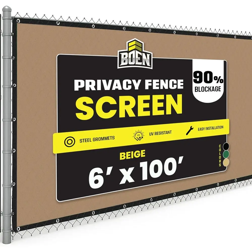 

Бежевая садовая сетка для уединения с усиленными люверсами (6 футов x 100 футов)