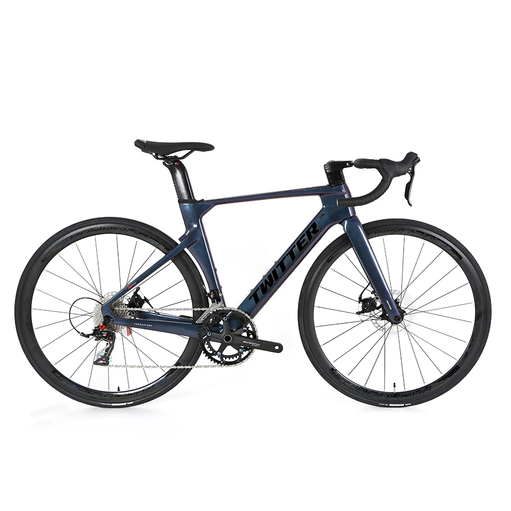 

Twitter Bestseller 700C Full Carbon Fiber Road Bicycles Disc Brake Road Racing Bike Rival 22 Speed Road Bike for Sale