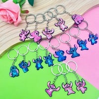 16pcs MINISO Keychain Cute Anime Doll Keychain, For Car Keys Bag Ornaments Decoration Party Gift