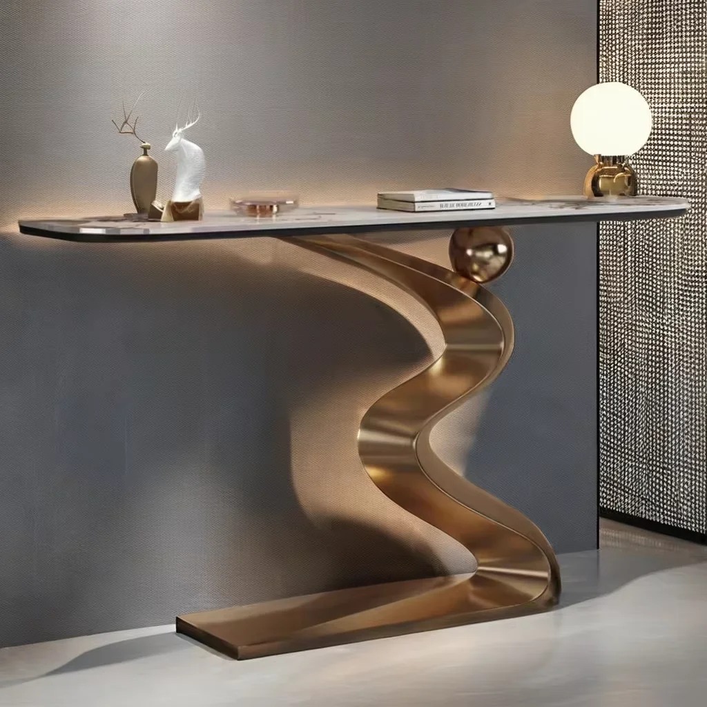 

# WNew Arrival Modern Luxurious Modern Style New Model Console Table With Sturdy Steel