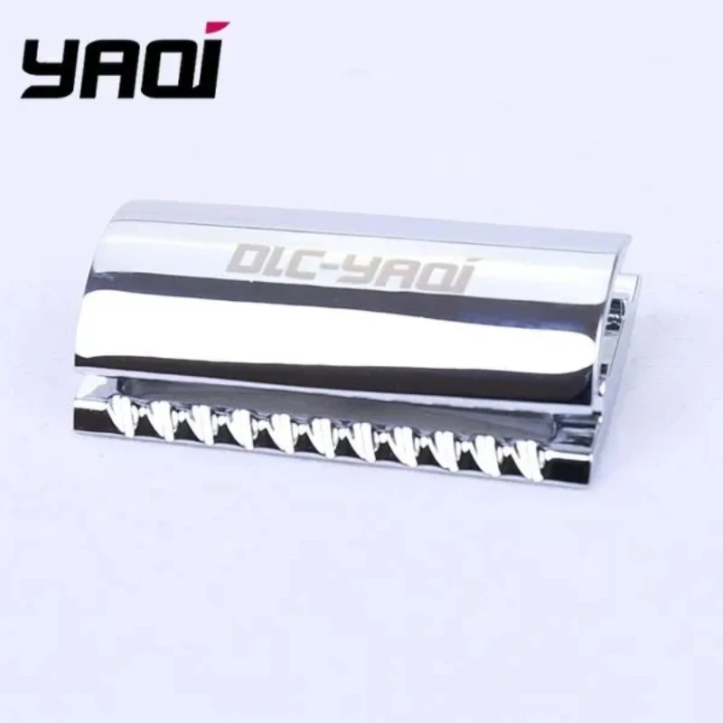 2026 YAQI Chrome Color Scalloped Bar Double Edge Safety Razor Head for Men's Shaving Accessories