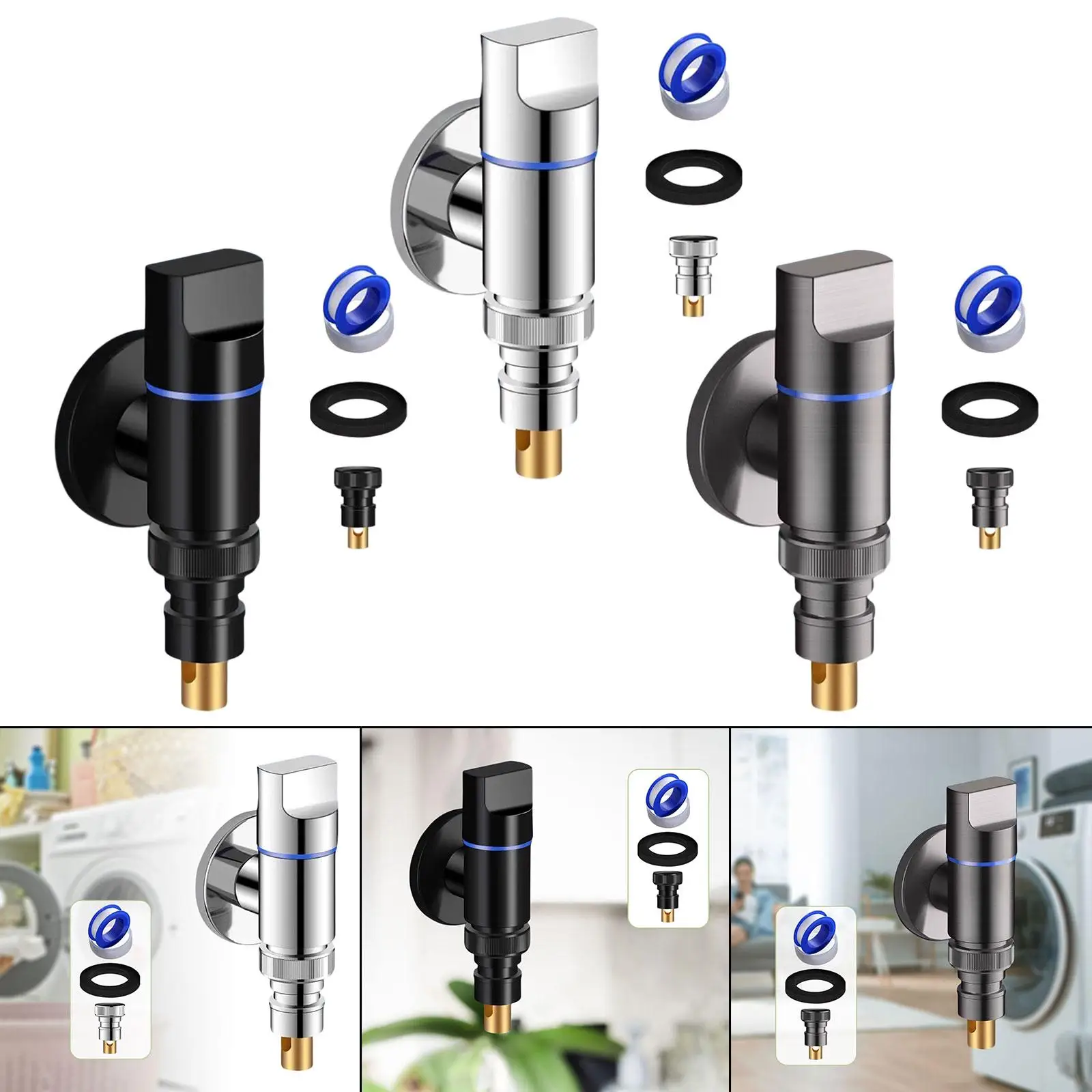 

Кран для стиральной машины, автоматический запорный клапан для воды, универсальная плотная резьба