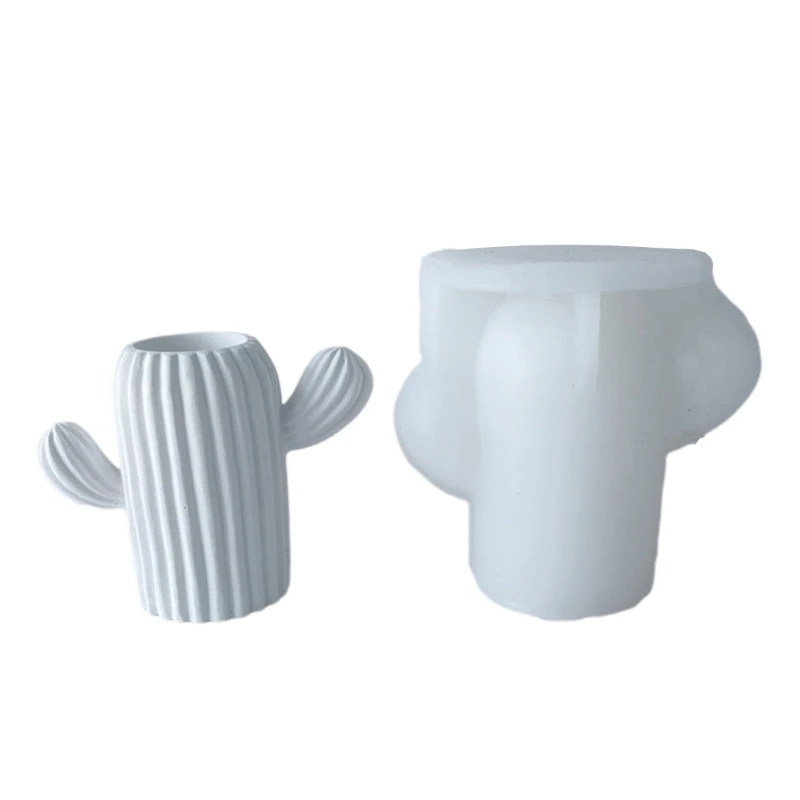 Pote molde silicone cactus forma plantador vaso molde caneta titular molde para resina dropship