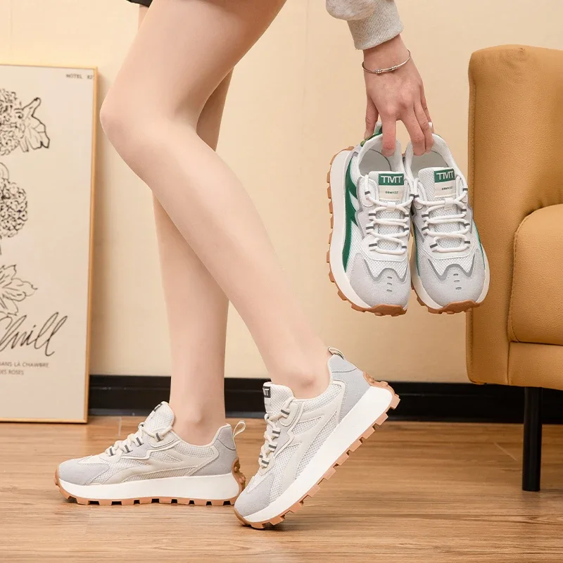 Fashion Versatile Casual Sneaker Foe Women Round Tip Platform  Light Board Comfortable Breathable Shoes Women Shoes Lightweigh