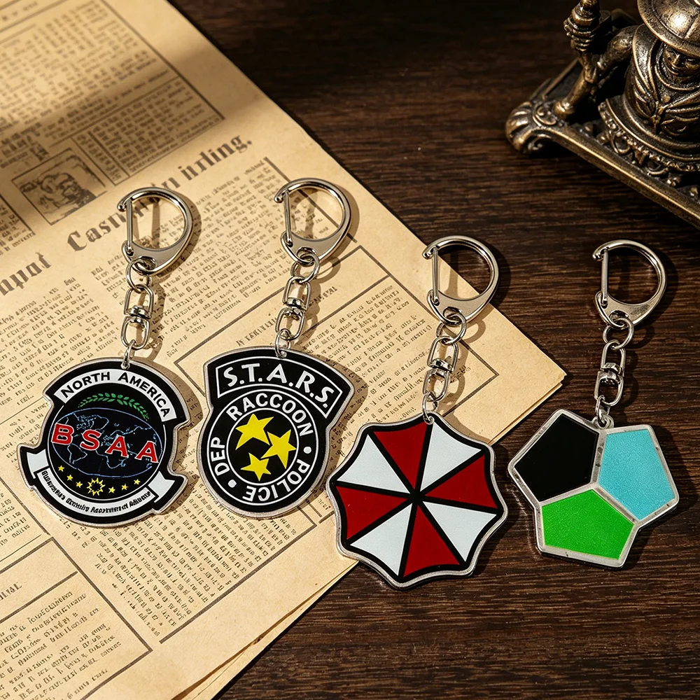 

Resident Evil Acrylic Keychain STARS BSAA Movie Fan Collection Merchandise Backpack Charm Support Gift Birthday Gift