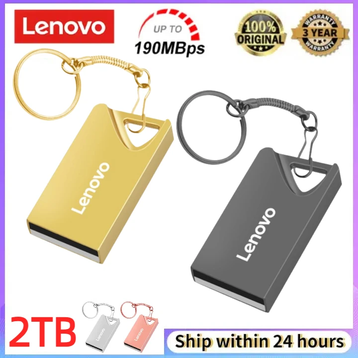 Lenovo 2TB U Disk 1TB High Speed USB 3.1 Flash Drive Type C Interface Phone Computer Mutual Transmission Portable USB Memory