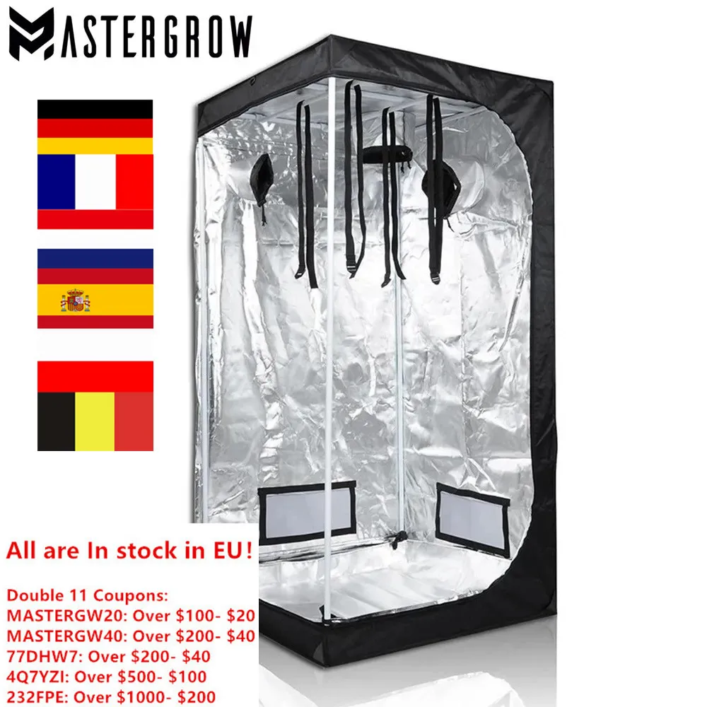 

MasterGrow 50X50X100cm Indoor Hydroponics Grow Tent,Grow Room Box Plant Growing, Reflective Mylar Non Toxic Garden Greenhouses