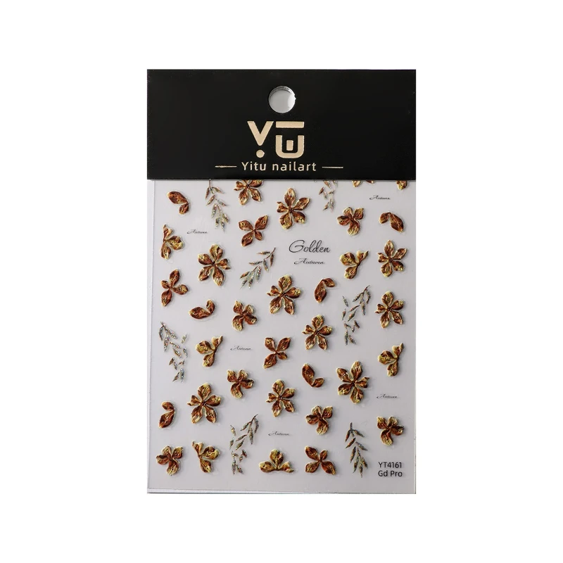 1 قطعة احباط تنقش مسمار الشيطان زهرة صائق السائل الأزهار ورقة لاصق دعم مسمار الفن ملصق مناسبة لأي شكل مسمار #5