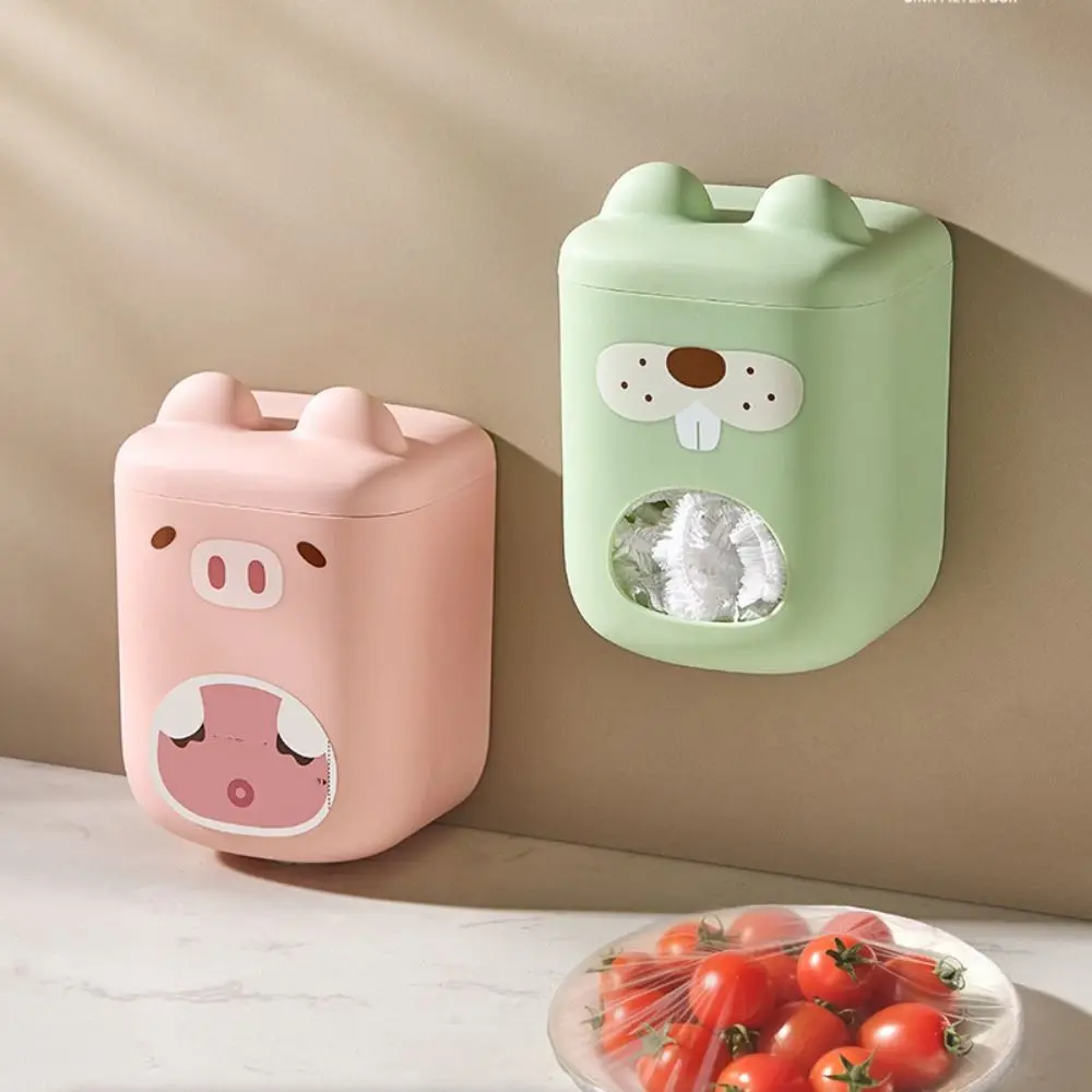 

Cartoon Filter Storage Box Extractable Wall Mounted Filter Organizer Rack Space Saving Dustproof Kitchen Storage Box