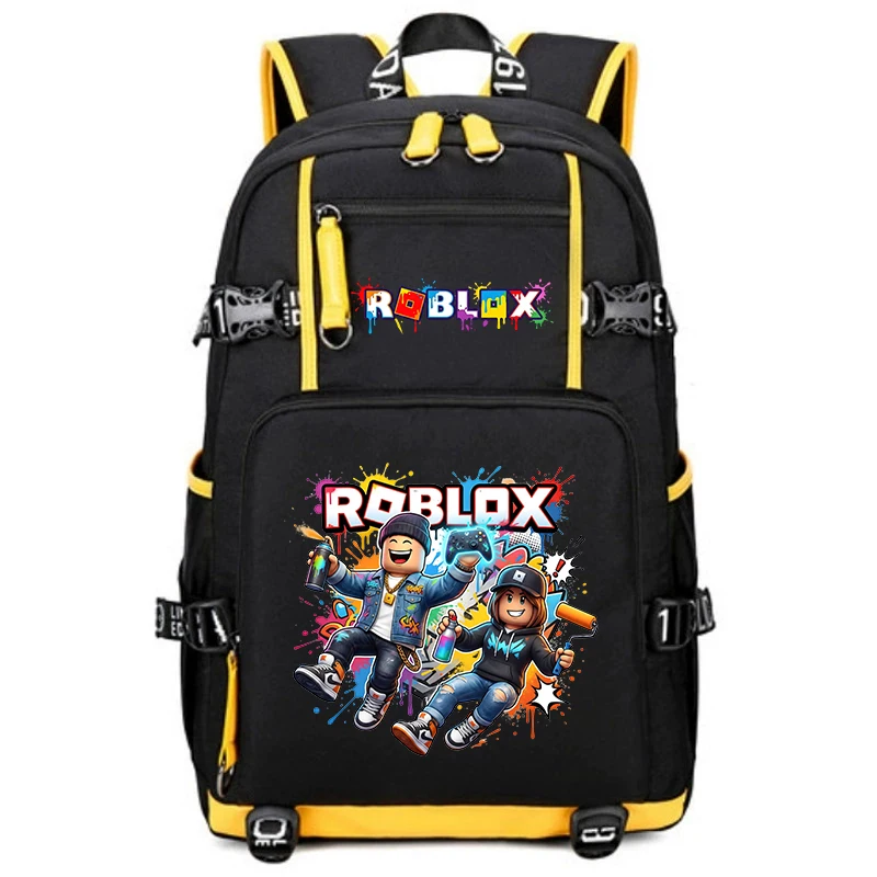 

Школьный рюкзак с принтом Roblox, большая вместительная сумка для книг для мальчиков, девочек, детей, подростков, подарки для школы