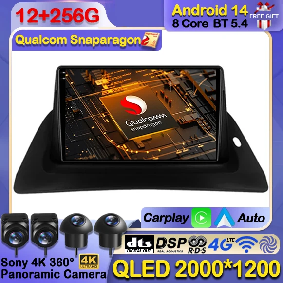 

Android 14 Wireless Carplay Auto For Renault Kangoo 2009 - 2018 Car Radio Multimedia Stereo Video Player QLED GPS NAVI 4G WIFI