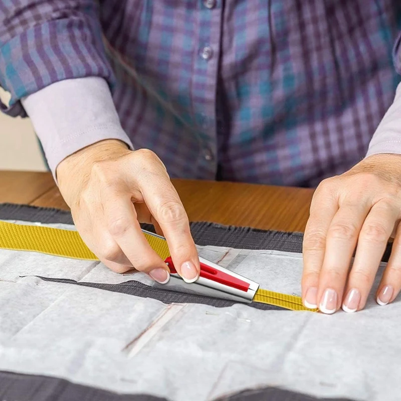 Juego de accesorios de costura, herramientas de retales, 6/9/12/18/25mm, cinta de unión al polarización, Maker-A51M, 5 uds.