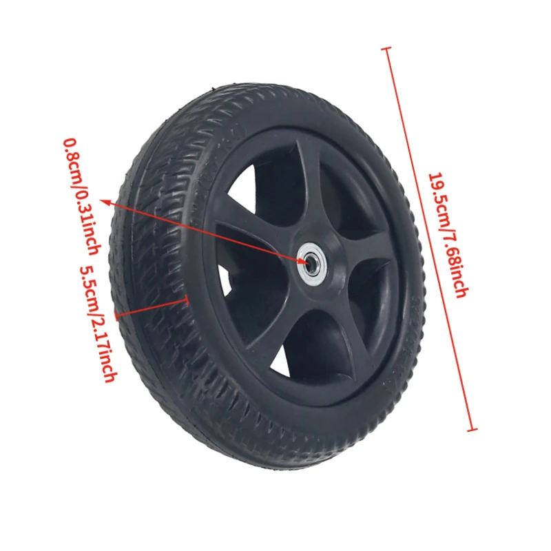 

Black 9x2 55-134 Children Tricycle Rear Wheel Tire Baby Pedal Tricycle Accessories Durable Wheel