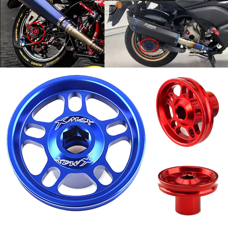 

Для Yamaha XMAX300/XMAX250/XMAX125: Декоративная заглушка/накладка на ось заднего колеса, защитный слайдер, крышка, винт, аксессуары, запчасти