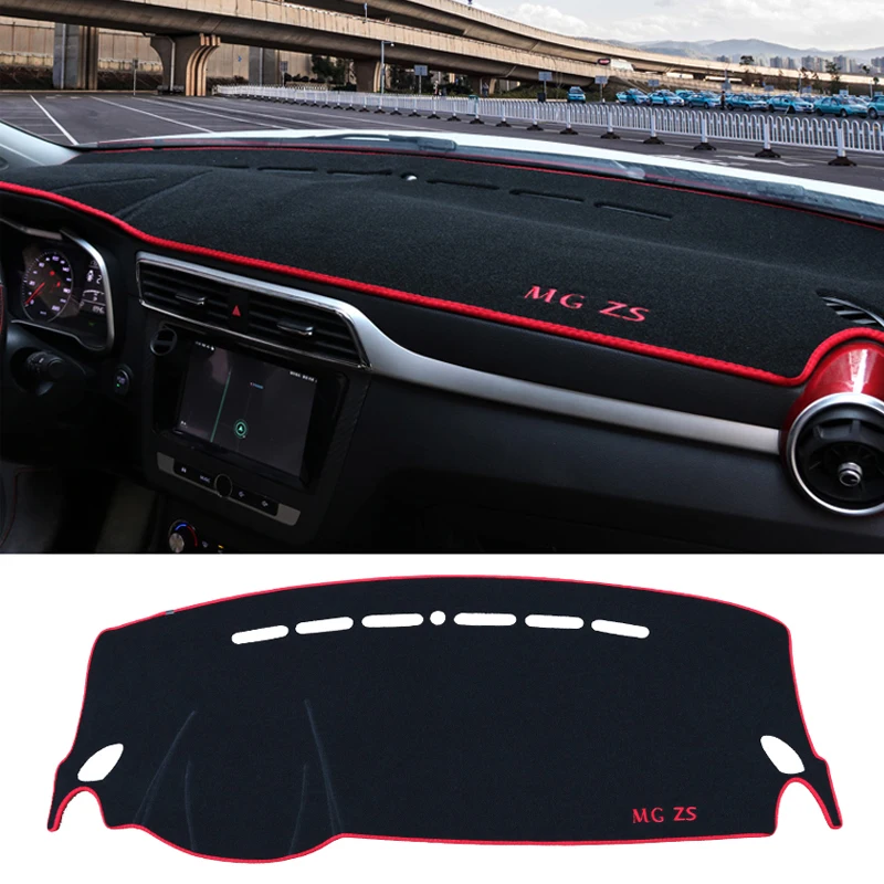 

RHD LHD Flannel Anti Slip Anti UV Mat Dashboard Cover Pad Dashmat Carpet For MG ZS EZS EV Accessories 2018 2019 2020 2021 2022