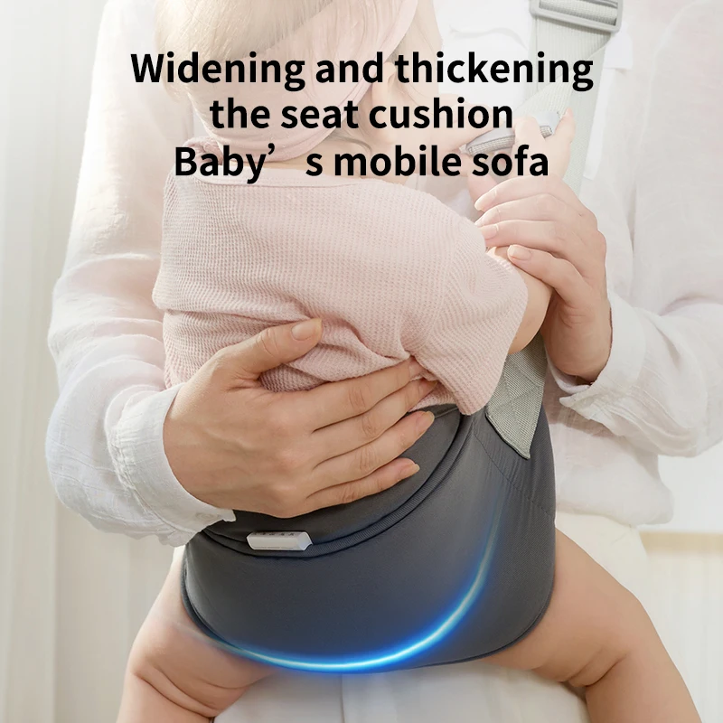 حاملة حبال الأطفال - قابلة للتنفس وقابلة للتعديل، تصميم مضاد للانزلاق للأطفال من عمر 0 إلى 36 شهرًا، حامل مريح بدون استخدام اليدين