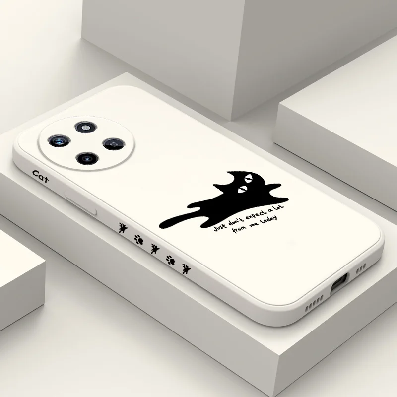 

Throwing Cat Phone Case For OPPO Realme 14 13 12 11 10 9 9i 8 8i 7 Pro Plus C35 C21Y C25Y C25 4G 5G Liquid Silicone Cover