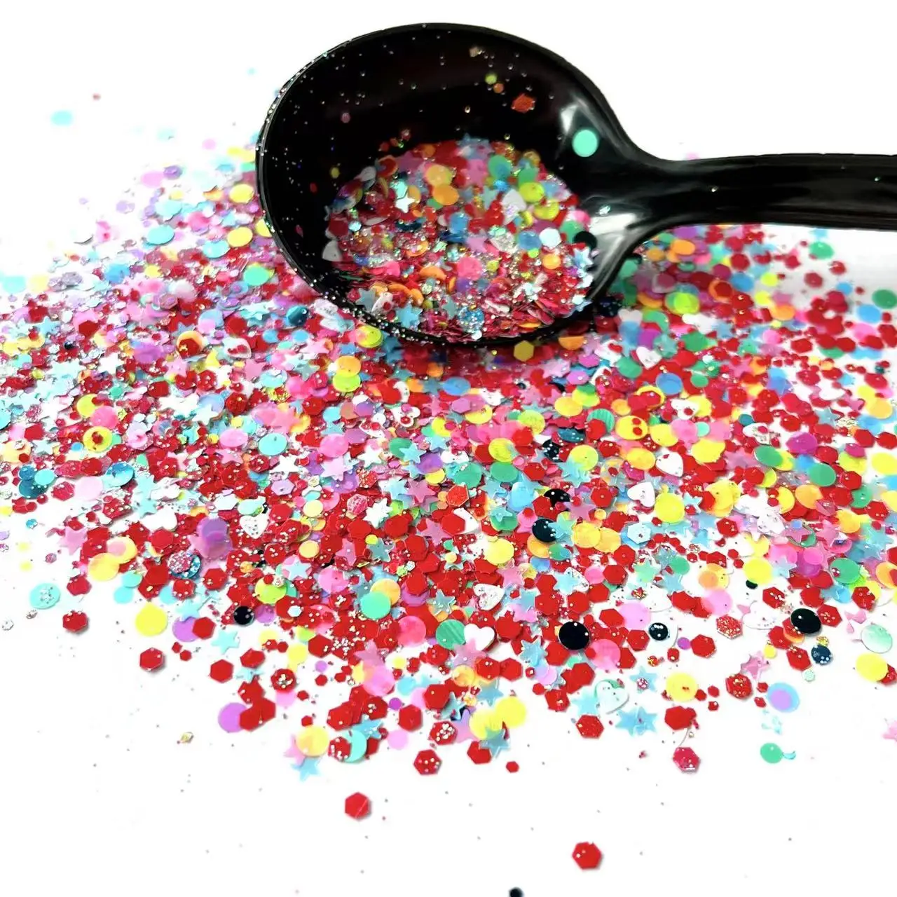 50g Glitter Epoxy Resin Filling Rainbow Mixed Hexagon Star Heart Colorful Sequins For Slime Jewelry Making Nail Tumbler Cup