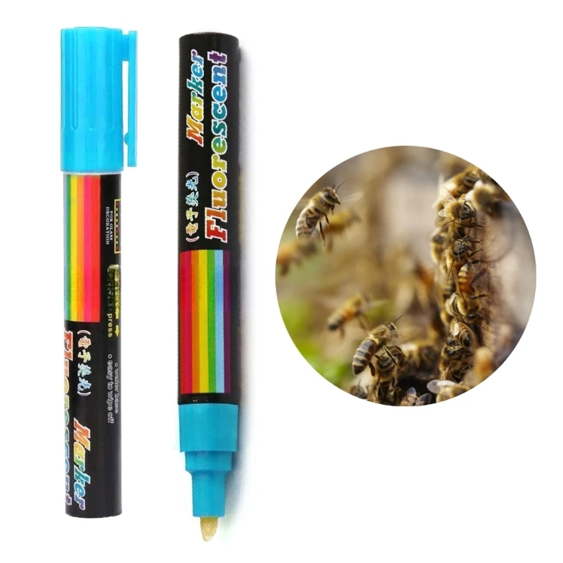 Marcadores pintura marcação apicultura, conjunto caneta marcação abelhas rainha múltiplas cores, marcadores