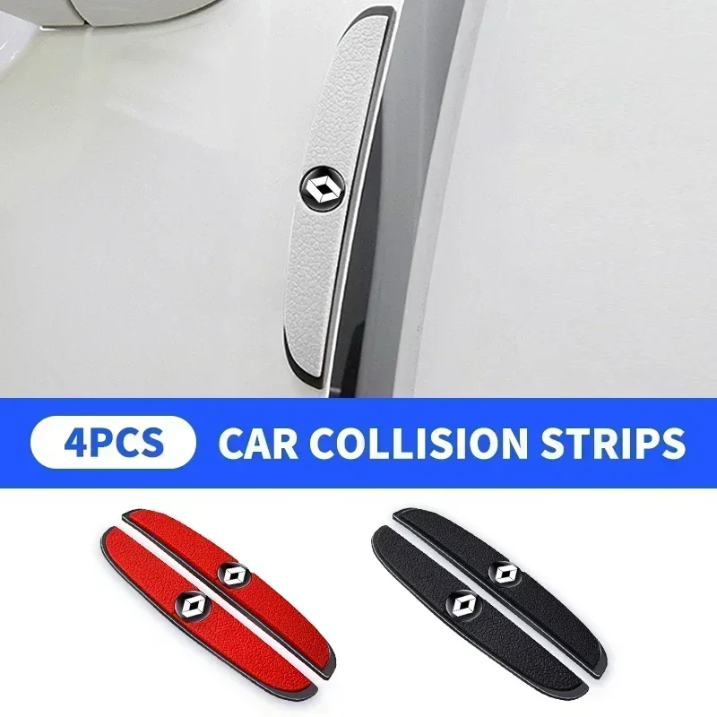 

4Pcs Rubber Anti Collision Strip Car Door Rearview Mirror Protector Stickers ﻿for Renault koleos duster megane 2 logan clio