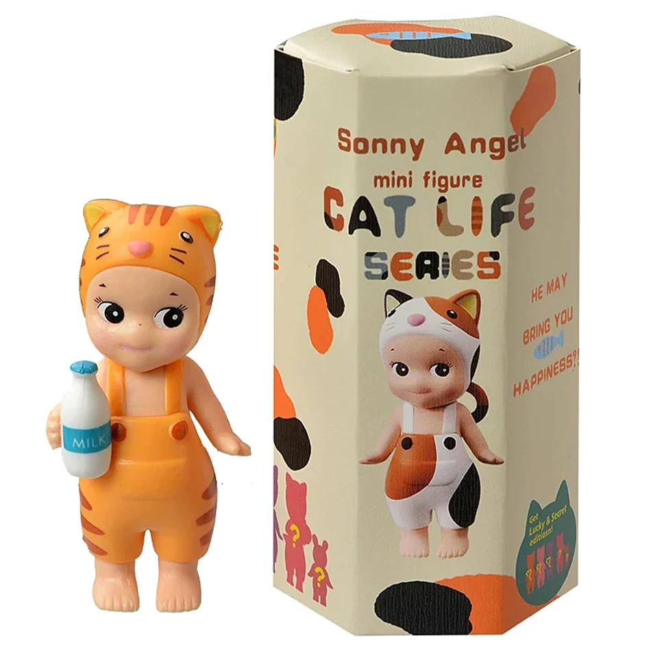 ミニフィギュア猫ライフシリーズブラインドボックストイ、女の子向けミステリーボックス、ランダム発送、猫ブラインドボックスドリーミングシリーズ、ミニアニメフィギュアオーナメント