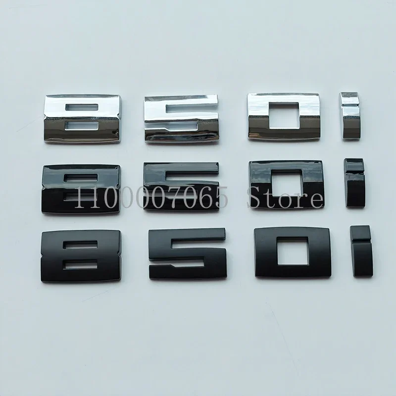 20mm M Series Bond Font Letters Numbers ABS Car Emblem for M850i 850i Trunk Nameplate Logo Sticker Matte Glossy Black Chrome