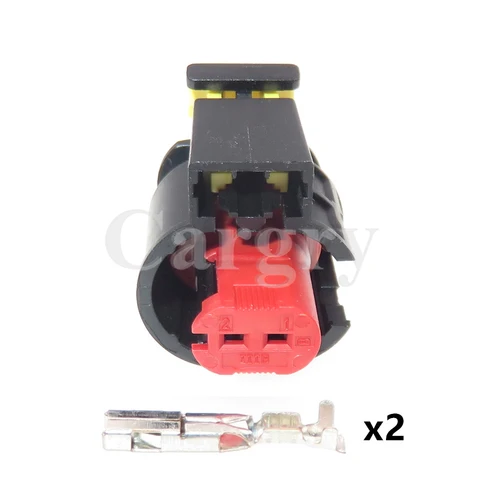 Imagen 2 del producto 1 juego 2P 284556-1 284576-1 Válvula de sincronización Variable para coche VVT enchufe válvula solenoide enchufe de cableado eléctrico conector de automóvil