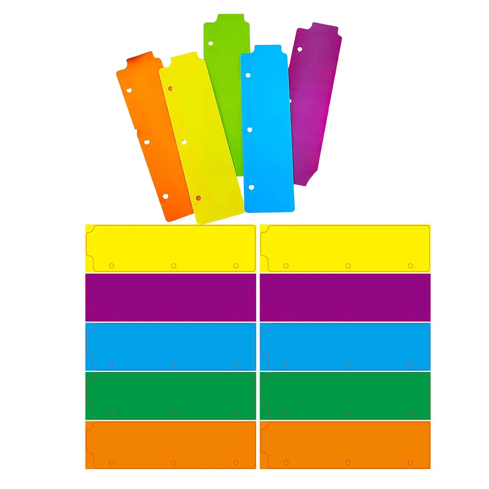 

15Pcs Snap in Repositionable Binder Dividers Mini Tabs for 3 Ring Notebook Planner Document Organizer Colorful Plastic Index