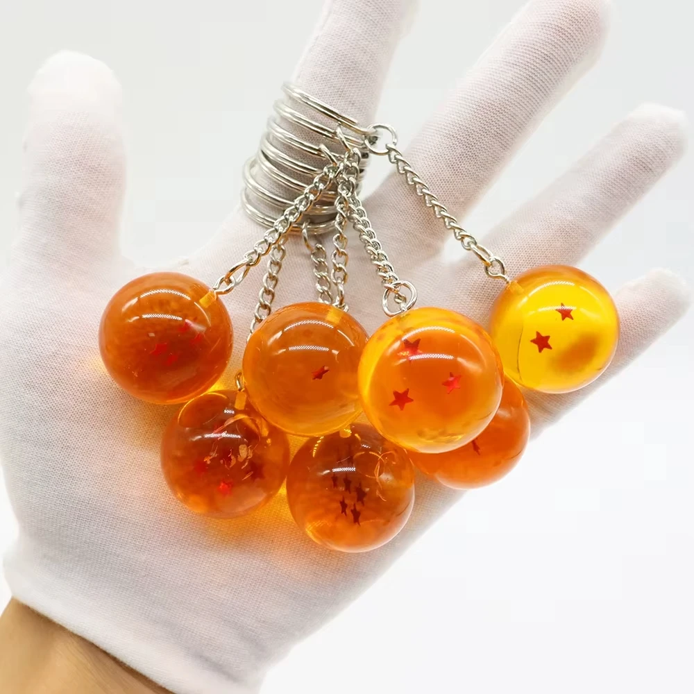 

Japanese Cartoons Z 7 Stars Balls Keychain Figures Toys Key Chain Pendant Car Keyring Gifts Accessories