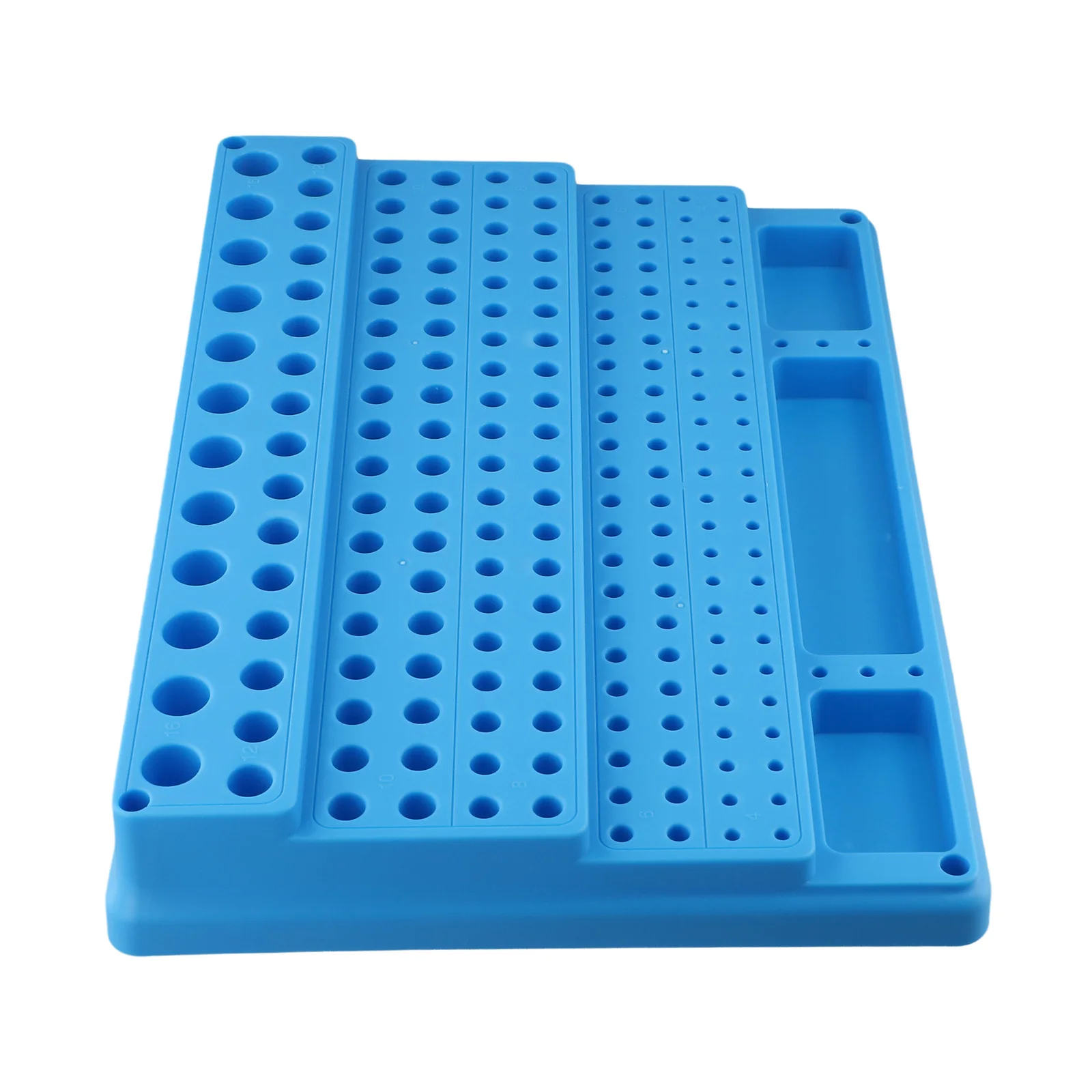 82-288 Holes CNC Storage Box Organizers Box Drill Bit Plastic Tool Holder Organizer End Milling Tool4-16mm 8-12mm 4-32mm 16-32mm