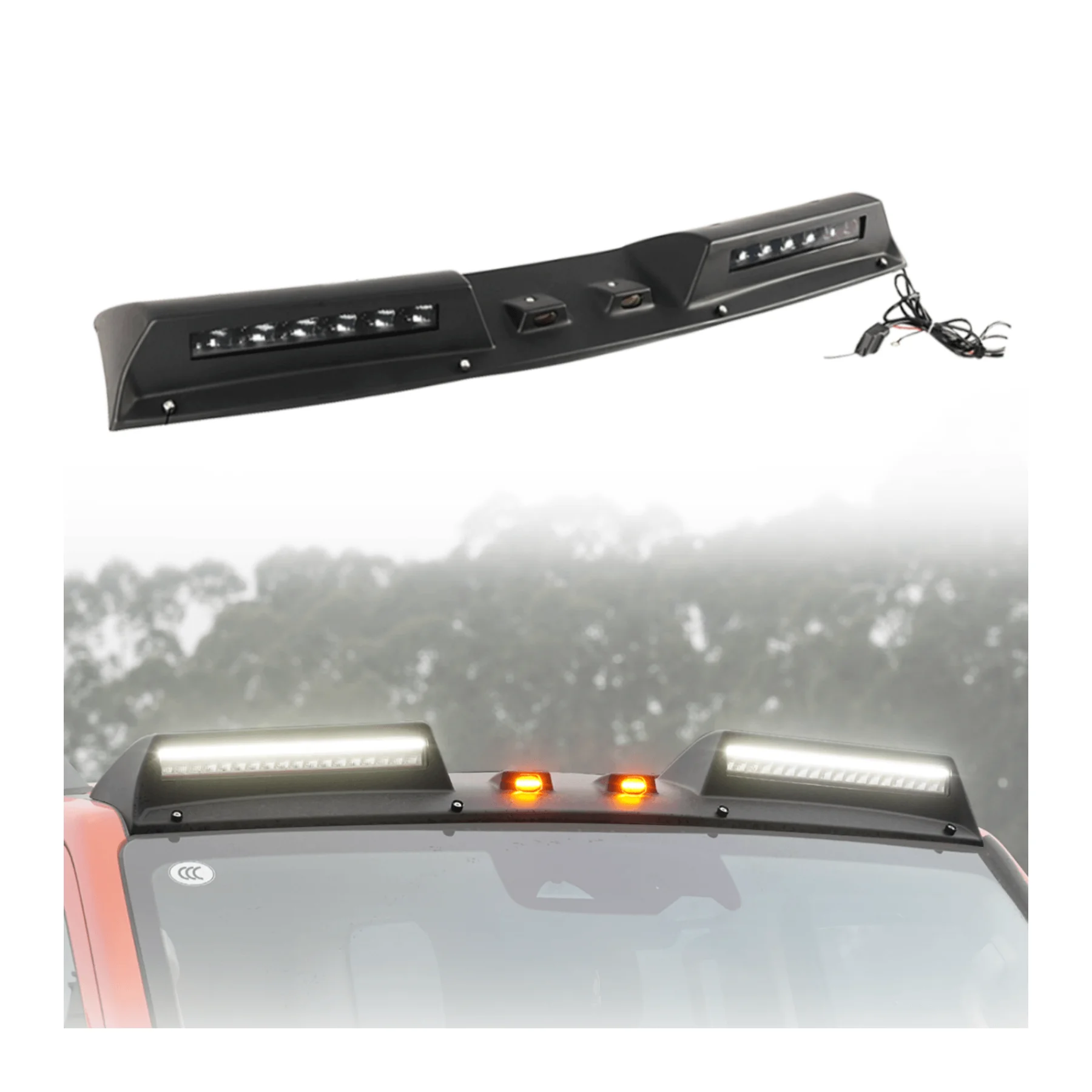 Automotive Roof Top Decoration Outdoor Daytime Running Light Roof Searchlight With Small Amber Light For The GWM Tank 300