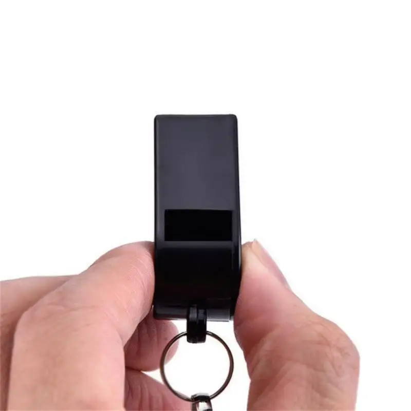 1~10PCS Professional Whistle Black ABS Outdoor Sports Camping Hiking Referee Game Training  Survival Whistle  With Lanyard