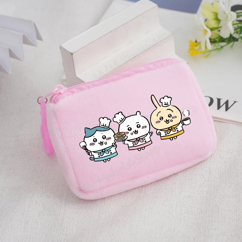Chiikawa Mini Wallet for Women Girl Cute Cartoon Coin Purse Hachiware Usagi Small Key Pouch Children Pocket Zipper Purse view 3