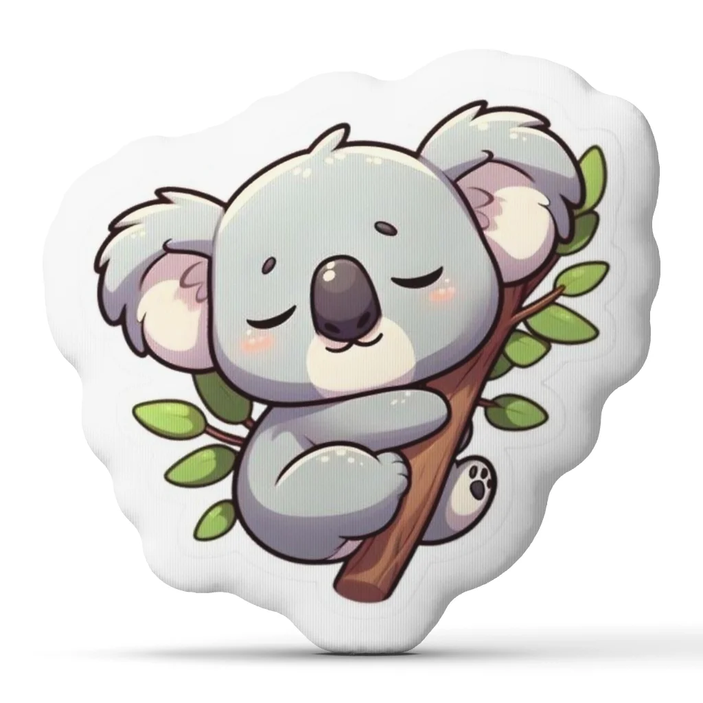 Cute Sleeping Koala Bear Shaped Cushion Irregular Stuffed Throw Pillow Australian Wildlife Sofa Bedroom Home Decor Gift