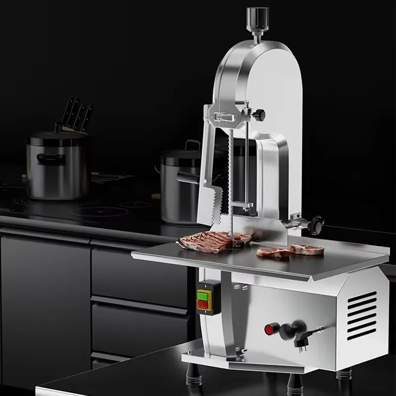 YWM Certificate Commercial Kitchen Electric Meat Saw Cutter Machine Frozen Food Processor Adjustable Thickness Meat