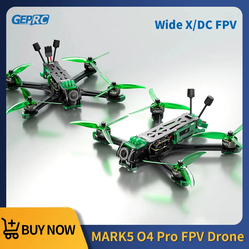

Квадрокоптер GEPRC MARK5 O4 Pro FPV с видеопередатчиком O4 Air Unit, GPS, стеком TAKER F722, моторами 2107.5 1960KV, Bluetooth, для фристайла
