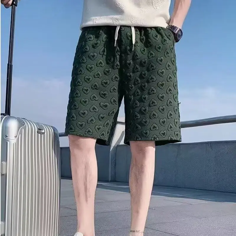 

Summer 2025 New Arrival Casual Printed Letter orts ex Loose Fit Five-Quarter Length Beachwear Polyester Fiber Youth Fas...