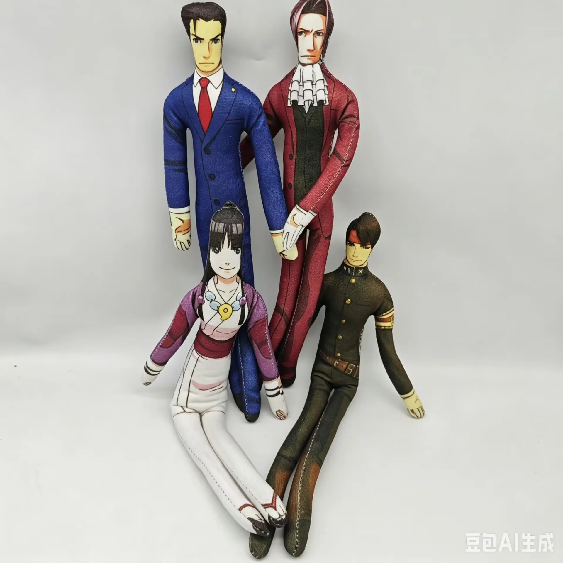 Muñeco de Peluche de Cosplay de Ace Attorney Phoenix Wright, Muñeco de Peluche con Esqueleto de Alambre de Mi Miles Edgeworth, Accesorios de Muñecos de Peluche, Regalos