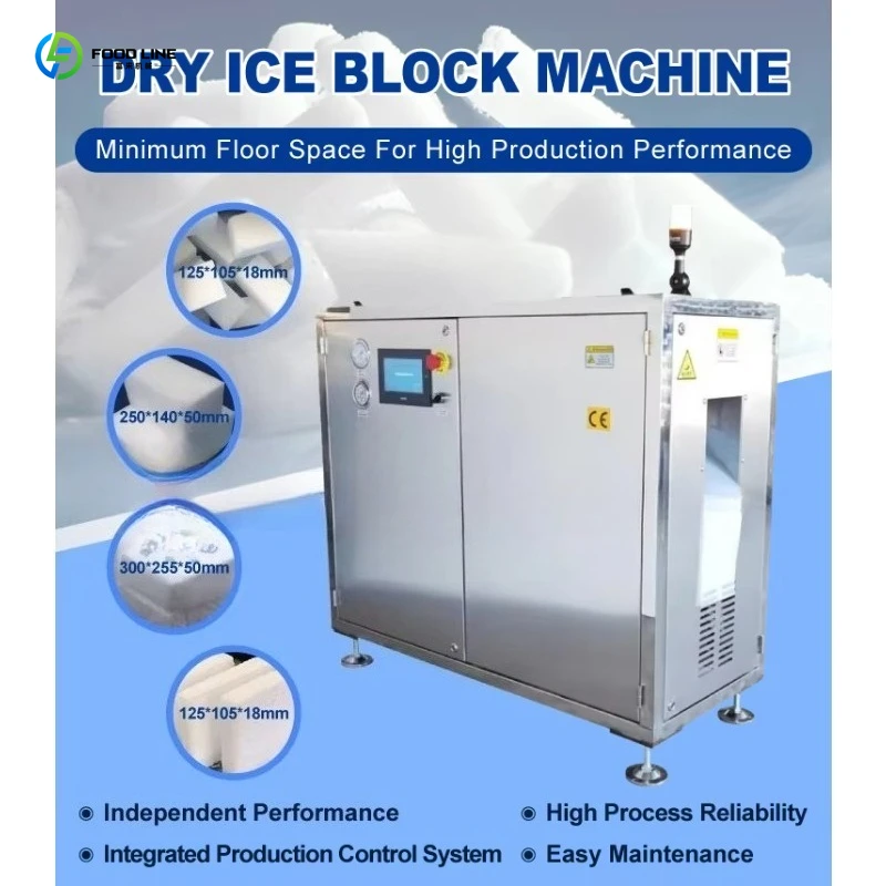 Stainless Steel 100kg/h 500kg/h Dry Ice Block Making Machine Solid Pellet Maker Commercial Dry Ice Cube Block Machine Customized