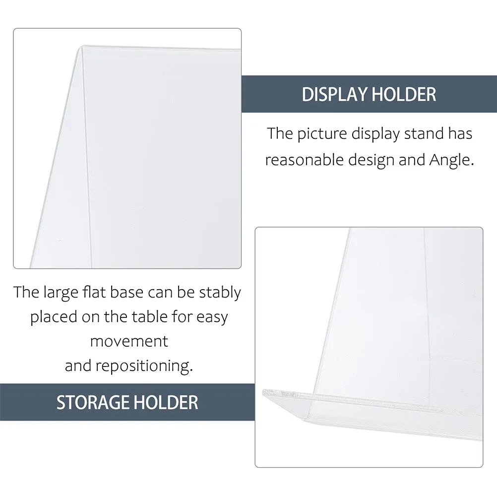 6pcs Acrylic Display Rack Book File Holder Scratch Resistant Desk Accessory Office School Supplies Versatile St Desktop ganizer