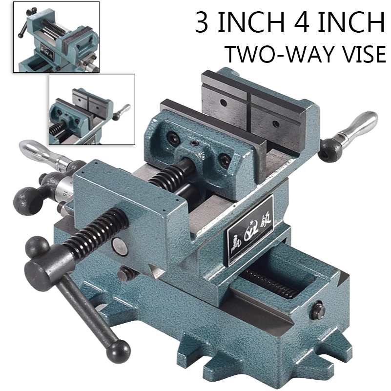 

3 Inch 4 Inch Two-Way Movement Vise Workbench Industrial Heavy-Duty Precision Cross-Nose Bench Vise Pliers Cross Clamp Bench