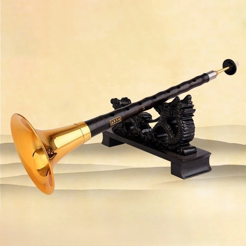 Wooden Suona D Key Professional Performance Suona Adult Beginners Playing Musical Wind Instruments Folk Traditional Loudly Horn
