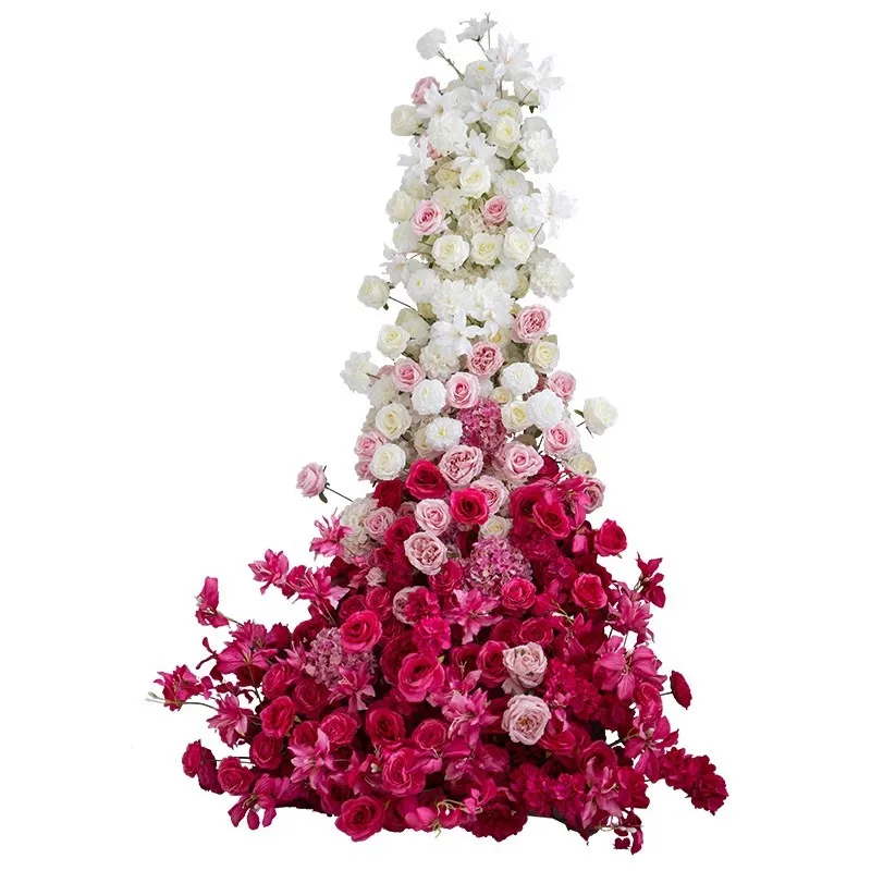 wall hanging decoration waterfall flower arrangement, simulated flower fake flower store layout  mall beautiful