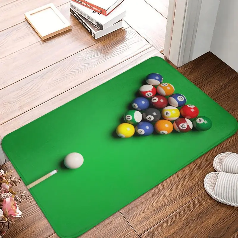 Custom Billiard Pool Ball Doormat Anti-Slip Entrance Bath Kitchen Door Floor Mat Garden Rug Carpet Footpad